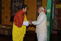 Modi with Jigme Wangchuk